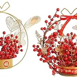 ECOMISTIQ®2X Flower Basket Ornament Door Hanging Spring Festival Style C and Style B|Home & Garden | Home Décor| Floral Décor-picture-24