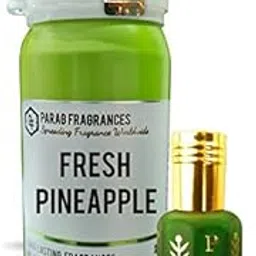 Parag Fragrances Fresh Pineapple Attar 100Ml (with Empty Fancy Bottles) Natural Attar/Long Lasting Attar/Bhapka Processed Attar for Clothes and Religious Use-image-9