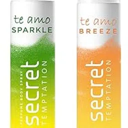 Secret Temptation Te Amo Sparkle and Breeze No Gas Perfume Body Spray for Women, Pack of 2 (120ml each)-image-59