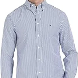 tommy hilfiger Men's Cotton Striped Regular Fit Shirt-picture-38