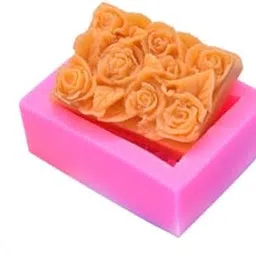 3D Rose Flowers Silicone Soap Mold, Pink, Rectangle Shape | | Chocolate Resin DIY Table Decoration Word Sign Molds Romantic Resin Silicone Mould-picture-56