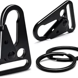 EVALUEMART Metal Tactical Snap Hook 1 Inch with Ring | Heavy Duty Keychain Clip for Car Keys Paracord Bracelets Necklaces Molle Bags Lanyards Outdoor Camping Hiking Travel Accessories - Black-picture-15