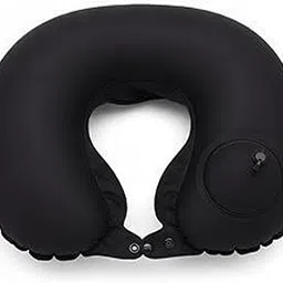 Ergonomic Inflatable Travel Neck Pillow, U-Shaped Design, Teal, Push-Button Auto Inflation, Adjustable Support, Portable with Air Release Valve, 31x13 cm-picture-23