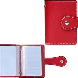 kraptick 24 Slots Card Holder with 2 Compartments for Cash, Coin for Men and Women - Elegant and Versatile Card Organizer, Credit Cardholder, Card Case, Unisex Card Pouch (Red)-picture-44
