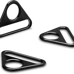 SHOPEE 10Pack 1 Inch Triangle D Rings, Metal Triangle Buckles for Dog Tag Clip, Adjuster Purse Strap, Paracord Keychain Lanyard, Bag Hardware, Key Ring Charm, Camera Strap Accessories (Black)-picture-21