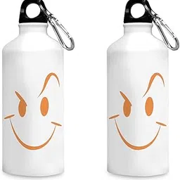 Motivate Box India Aluminum Smile Like The Rock Printed Sipper Bottles, 750 Ml, White, 2 Piece-picture-13