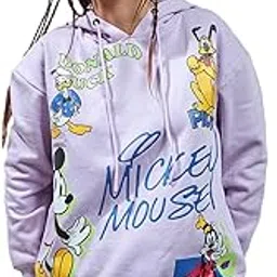 bewakoof Heavy Duty 1.0 Official Disney Merchandise Women's Graphic Printed Oversized Fit Full Sleeve Fleece Hoodies-picture-17
