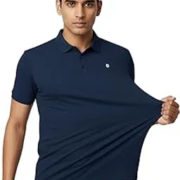 venzina Men's Cooling Polo Shirt | Quick-Dry & Breathable Fabric with Seamless Design for Office, Casual & Sports M - XXL-picture-51