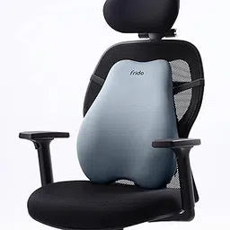 Frido Cloud Backrest Cushion | High-Density Memory Foam | Premium Lumbar Support for Chairs | Durable Back Pillow for Office Chair & Home Use | Breathable & Machine-Washable Cover (Pebble Grey)-image-5