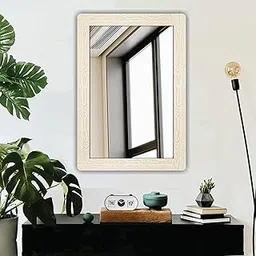 Creative Arts n Frames Small Size Rectangle Mirror for Cosmetic Shaving Make Up Bathroom and Indoor Use (Pine 9x13inch)-picture-13