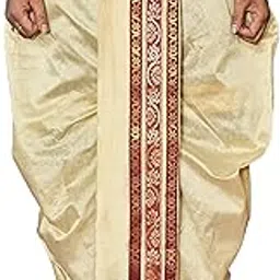 Sil Textiles Comfortable & Stylish Men's Marwadi Dhoti (Pant System) for Special Occasions Marriage, Pooja, Festival, Etc-picture-11