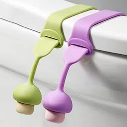 Mshine Silicone Toilet Seat Lifter Clip | Self-Adhesive Touch-Free Toilet Cover Opener Handle Holder Set | Hygienic Bathroom Accessories for Home, Office and Hotels Use (Pack of 2, Assorted Colours)-picture-16