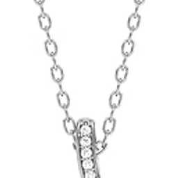 925 Sterling Silver Isla Pendant Earring Chain Jewellery Set | Rhodium Plated, Swiss Zirconia | Gift for Women & Girls-image-58