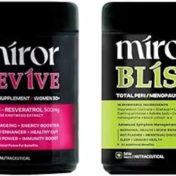 Miror Day & Night Wellness Combo for Perimenopause & Menopause | Revive & Bliss | Hormonal Balance, Skin Health, Energy, Mood & Sleep Support-picture-18
