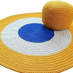 Krishna Handloom, Natural Cotton Reversible Rug (60 X 90 X 1000 cm) Hight Hand Braided Round Area Rug for Home Décor Reversible Rugs for Kitchen Living Room-picture-10