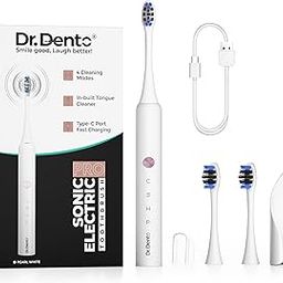 dr.dento Pro Series Electric Toothbrush – Pearl White | 4 Cleaning Modes | 30-Day Battery | Type-C Charging | 1-Year Warranty | Teeth Stain Remover | 31,000 VPM | Built-in Tongue Cleaner-picture-27