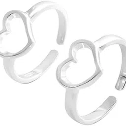 shivani Elegant Adjustable Heart Toe Ring – 925 Sterling Silver, Minimalist Open-Ended Design for Women & Girls heart toe rings-picture-29