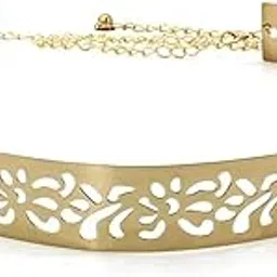 cozycrest Women's Metal 3.5 Cm Wide Hollow Design Plate Adjustable kanduro Ladies Belt for Women and Girls-picture-21
