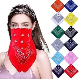 bismaadh Tie Dye Bandana Cotton Paisley Bandanas Headbands Cowboy Handkerchiefs for Men and Women-picture-19