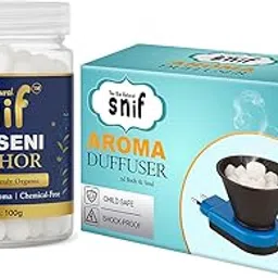 The Old Natural Snif® Bhimseni Camphor with Electric Diffuser | for Burning Camphor, Essential Oils & Dhoop | Multipurpose Fragrance Diffuser Combo-image-41