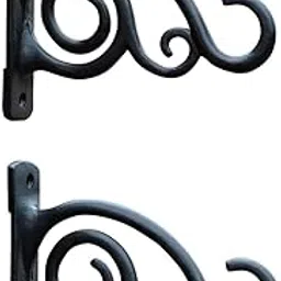 JAMES Metal Wall Hook Hanging Plant Bracket Decorative Straight Plant Hanger for Pots, Bird Feeder, Planters, Lanterns, Macrame, Wind Chimes Indoor and Outdoor (Metal- Pack of- 2)-image-50