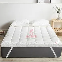 ACHIR 2500 GSM Microfiber Finest Imported Super Soft Mattress Topper/Padding King Size, 72"x78" (White, 6 ft x 6.5ft)-picture-28