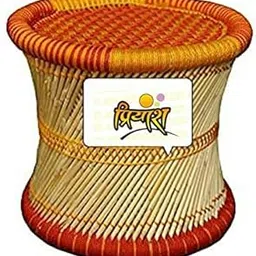 Priyansh mudda House Handmade Sarkanda Wooden Small Muddi/Stool (Wood, Multicolor)-picture-23