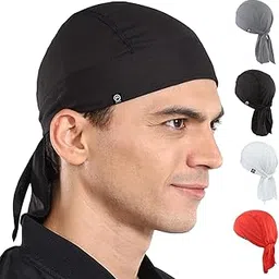 bismaadh Cooling Helmet Liner - Do Rag Skull Caps for Men - Hard Hat Liner Sweat Cap - Cycling Cap - Pirate Bandana-picture-16
