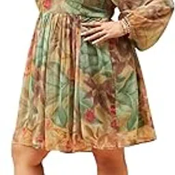 sassafras curve Women's Chiffon Above The Knee Skater Dress-picture-19