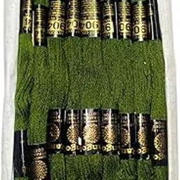 AARSHE Fashion Moss Green Embroidery Threads | Anchor Style Cotton Wool for Hand Embroidery, DIY Crafts, Rakhi & Thread Work | Embroidery Floss (Pack of 25 Skeins)-picture-27
