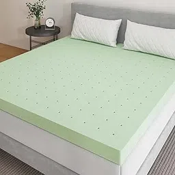Novilla Mattress Topper Queen, High Density 4 Inch Memory Foam Mattress Topper with Gel Infusion for Pressure-Relieving & Cooling, Medium Soft Queen Mattress Topper, Airflow Design-image-2