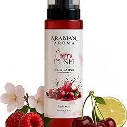 Arabian Aroma Cherry Lush Body Mist for Women | Juicy & Sweet Cherry Fragrance | Long-Lasting Body Spray | 110ml-image-8