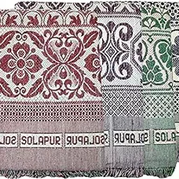 Cotonine Cotton Single Daily use Solapur Blanket (Pack of 4, Multicolour)-picture-12