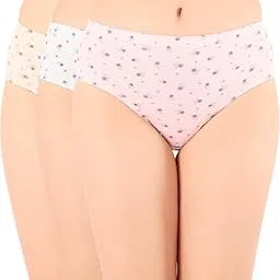 bodycare Women’s Premium Cotton Briefs, Assorted Floral Print, Mid-Rise Inner Elastic Waistband – Pack of Comfort Wear 8492 (Pack of 3)-picture-46