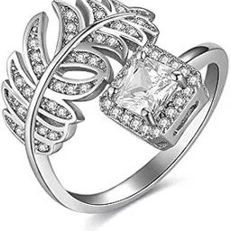 lavishya Crystal Elements AAA Austrian Diamonds Petals Design Mesmerizing Adjustable Ring For Women/Girls-picture-34