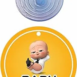 Baby On Board Car Hanging Sign Round 4.7 X 4.7 Inch (Fun Baby) (Design 4)-picture-37