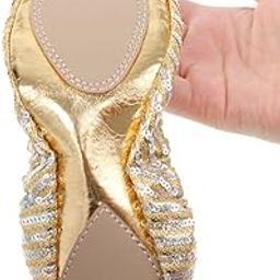 calandis ™ Women Girls Ballet Dance Shoes PU Leather Soft Flat Heel Belly Slipper M | Belly Dancing | Adult Dancewear | Dancewear-picture-37