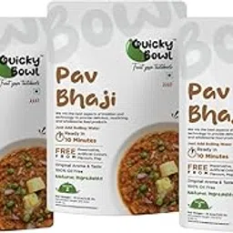 QuickyBowl Pav Bhaji | Ready to Eat Food | Instant Meal | Ready to Eat Meals | Indian Meal | Travel Carry Food | (Pack of 3)-picture-57