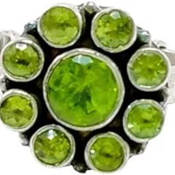 ROUND SHAPE ROUND STONE RING WITH RUBY,EMERALD,JASPER,BLACK ONYX,PEARL,GARNET,AMETHYST,CITRINE,PERIDOT,SAPPHIRE AND MULTI COLOR STONES IN 925 STERLING SILVER-image-67