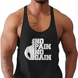 bab being beast apparel BAB Men's Regular Sleeveless Polyester Vest | Men Printed Gym Vest | No Pain No Gain Print Sando-picture-11