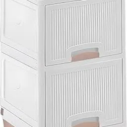 Pivalo 2 Units Storage Cabinet Modular Box Chest of Drawers Foldable Cupboard Multipurpose Living Room Bedroom Clothes Wardrobe and Organizer Rack for Kitchen (Pack of 1, White)-picture-14