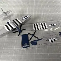 BHISRA FAB Mustang Model Aircraft Kit, WWII Fighter Plane, D-Day Invasion Stripes, Multicolor, Scale Model-picture-56