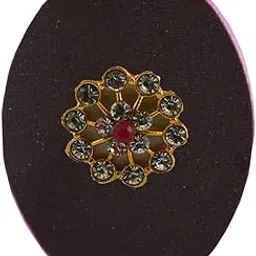 vidhya kangan Handmade Fancy Stone stud Work Saree pin Brooch for Women Jewellery Latest Stylish Crystal Unisex Floral Shape Brooch for Women/Girls (sku-bro2703)-picture-26