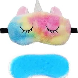 Stylie Modern Alternatives Cute Unicorn Sleeping Eye Shade Mask Cover for Insomnia, Meditation, Puffy Eyes and Dark Circles Unicorn Multi color-picture-23