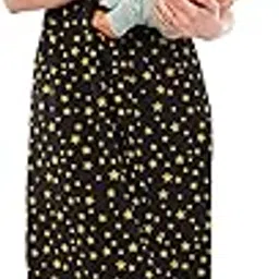 kekabu Women's Zipless Maternity & Nursing Nighty | Multi Colour Flowers with Puff Sleeves-picture-46