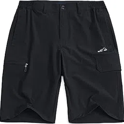 svacuam Men's Knee Length Outdoor Sports Quick Dry Gym Running Shorts Zipper Pockets-picture-26