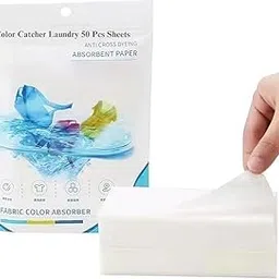 YASH WINGS Color Absorbing Laundry Sheets, Anti-Dye Fabric Paper, 50 Pieces Pack, Color Catcher for Washing Machine, Prevents Color Mixing and Stains-image-53