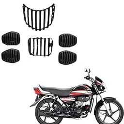 A4S AUTOMOTIVE & ACCESSORIES Plastic Grill Headlight, Indicator and Full Set of Taillight, for HF Deluxe (Black) -Set of 4-image-6