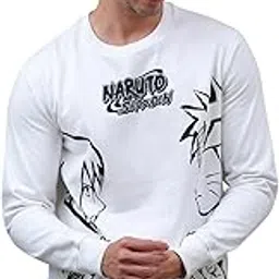 free authority Official Naruto Anime Printed Regular Fit Off White Sweatshirt for Men-picture-11