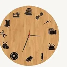 MeeCraft Vintage Style Wooden Tailor Sewing Machine Design Wall Clock for Home, Shops, Wall Decor etc. 29x29cm-picture-66